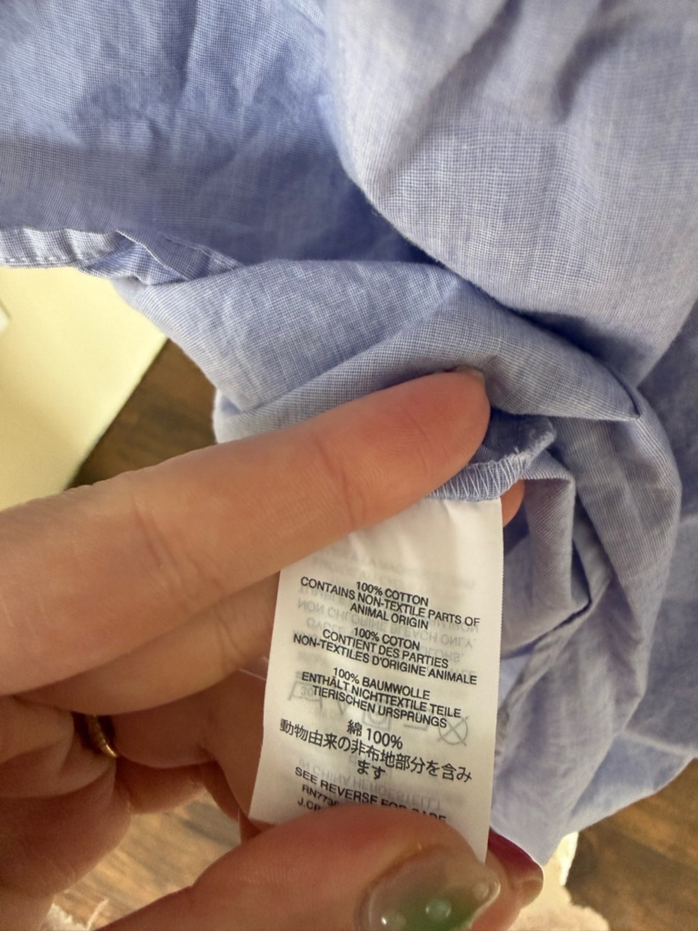 J. Crew Lavender Button-back bell-sleeve top Ruffle Sleeve Blouse 100% cotton 16 - Picture 5 of 6